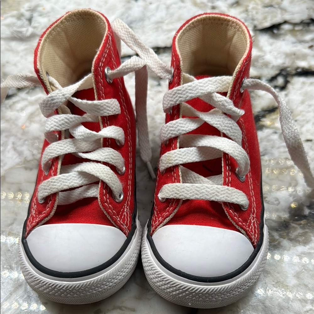 Converse Kids Red Canvas Sneakers